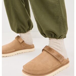 UGG Tan Suede Slip-On Clogs